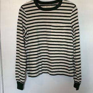 madewell long sleeve striped pocket tee
